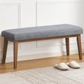 kinmars Entryway Bench for Bedroom End of Bed, 42.5", Grey