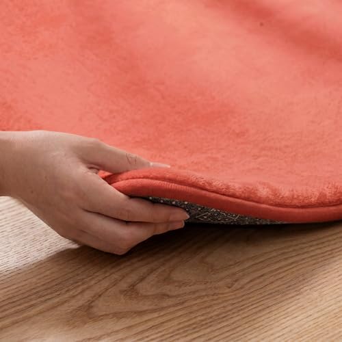 1.3" Thick Baby Floor Play Mat 50x50, Basic Padded Foam Mat for Tummy Time Crawling, Non Slip Cushioned for Babies Toddlers Infants Kids (Coral)