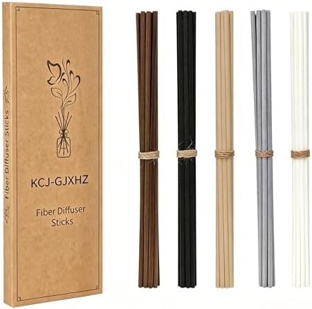 5 Mixed Colors Reed Diffuser Sticks 10inch/3mm - 130pcs Fiber Reed Fragrance Sticks Refill for Home and Bathroom - Rattan Essential Oil Sticks for Scented Diffuser (3mm X 25cm (130pcs))