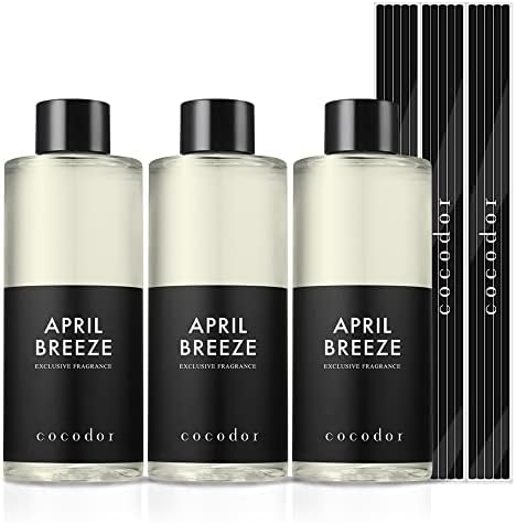 COCODOR Reed Diffuser Oil Refill/April Breeze /6.7oz / 3 Pack/Home Fragrance, Scented Oils, Oils for Reed Diffuser, Bathroom Home Decor