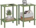 TUTOTAK End Table, Set of 2, Side Table, Nightstand, 2-Tier Storage Shelf