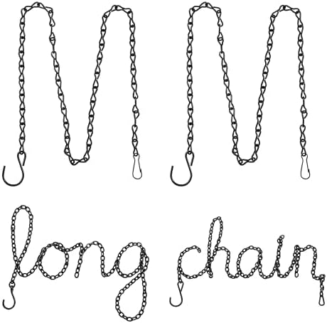 Outus 4 Pack Hanging Chain for Bird Feeders, 35 Inch, Black