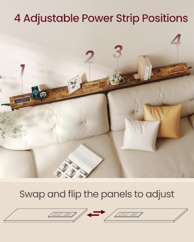 VASAGLE 78.8" Console Table, Narrow Behind Couch Table with Outlet