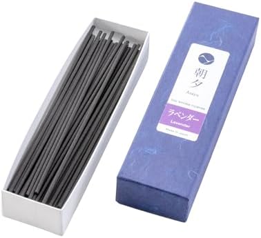 Asayu Japan Lavender Incense Sticks, Low Smoke Japanese Incense, 20g