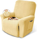 KEKUOU Recliner Chair Covers, 1-Piece Lazy Boy Recliner Covers, Champagne