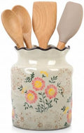 Ceramic Utensil Holder for Kitchen Counter, Farmhouse Kitchen Décor