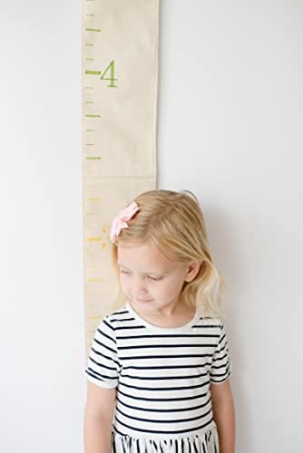 White Loft Rainbow Canvas Family Height Chart Ruler - Children's Growth Tracker for Nursery Wall - Kids Room Decor Keepsake