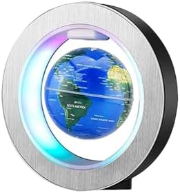 Levitation Floating Globe 4inch Rotating Magnetic Mysteriously Suspended In Air World Map Home Decoration Crafts Fashion Holiday Gifts (Blue)