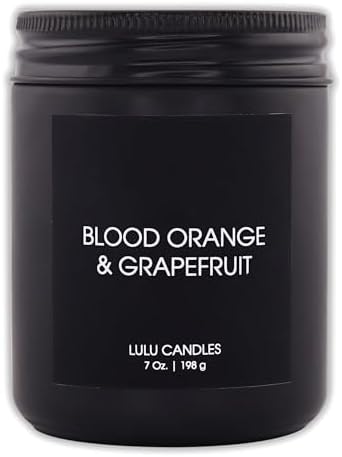 Lulu Candles | 4 Pack Scented Candles Gift Set | Gift Set for Home, Men, and Women | Jasmine, Oud & Sandalwood, Blood Orange & Grapefruit, Tobacco, Spice & Vanilla, and Palo Santo (4PCS - 7 Oz/Each)