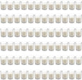 Set of 72 Pack White Unscented Clear Glass Filled Votive Candles. Hand Poured Wax Candle Ideal Gifts for Home Décor Parties Weddings Holidays and Meditation (White)