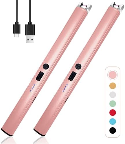 2 PCS Candle Lighter,Windproof Flameless Rechargeable Electric Lighter
