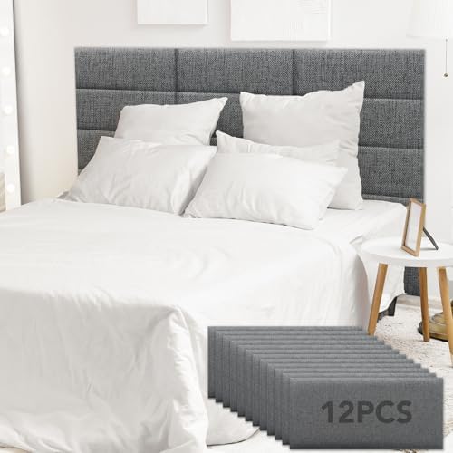 Linen Peel and Stick Headboard, Soundproof Anti-Collision Wall Panel