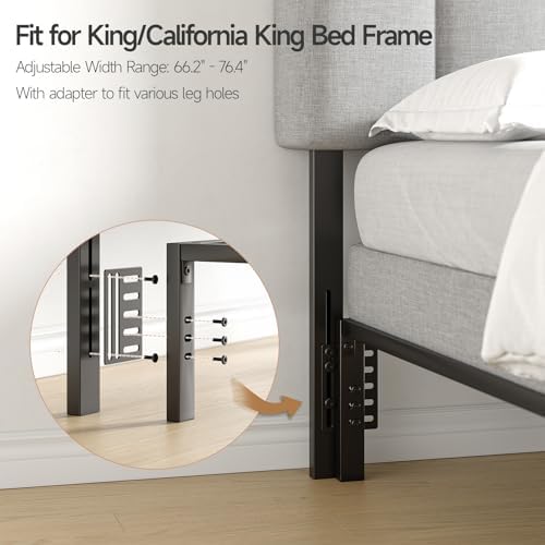 ONBRILL King Headboard Only with LED Light & Storage, Adjustable Headboards