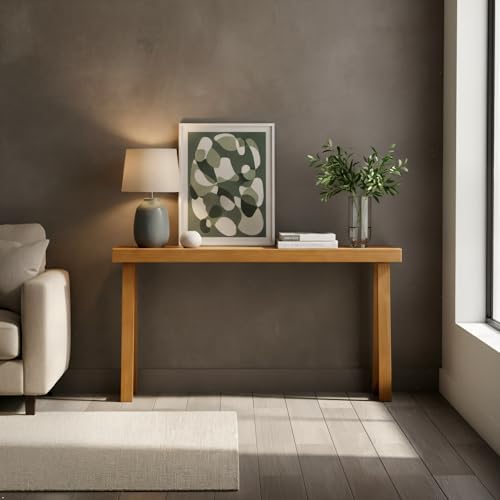 Plank+Beam Classic Console Table, 66 Inch, Pecan