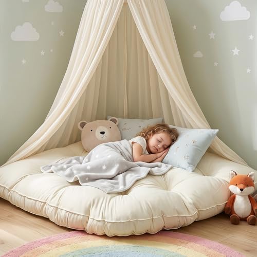 ShowyLive Large Corner Floor Cushion, 39.37" Radius Corner Kids Rug