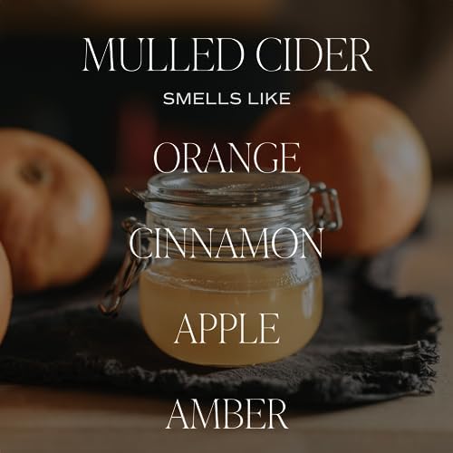 Sweet Water Decor Mulled Cider Candle, 9oz Amber Glass Jar, Fall Winter