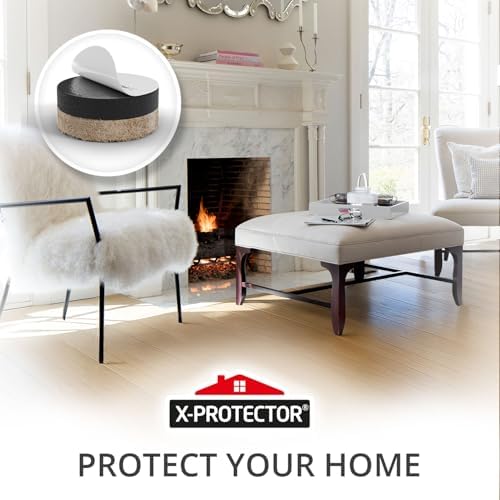 X-Protector Felt Furniture Sliders for Hardwood Floors - 24 PCS 1”