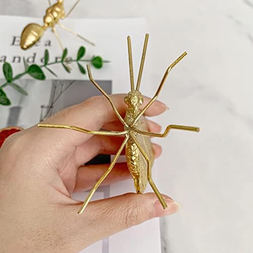 Gold Butterfly Sculpture Solid Metal Insect Ornament Mini Butterfly Figurine for Home Office Garden Desktop Decor