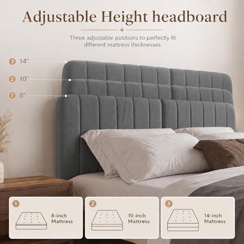 King Headboard Only, Upholstered Headboard for King Bed Frame