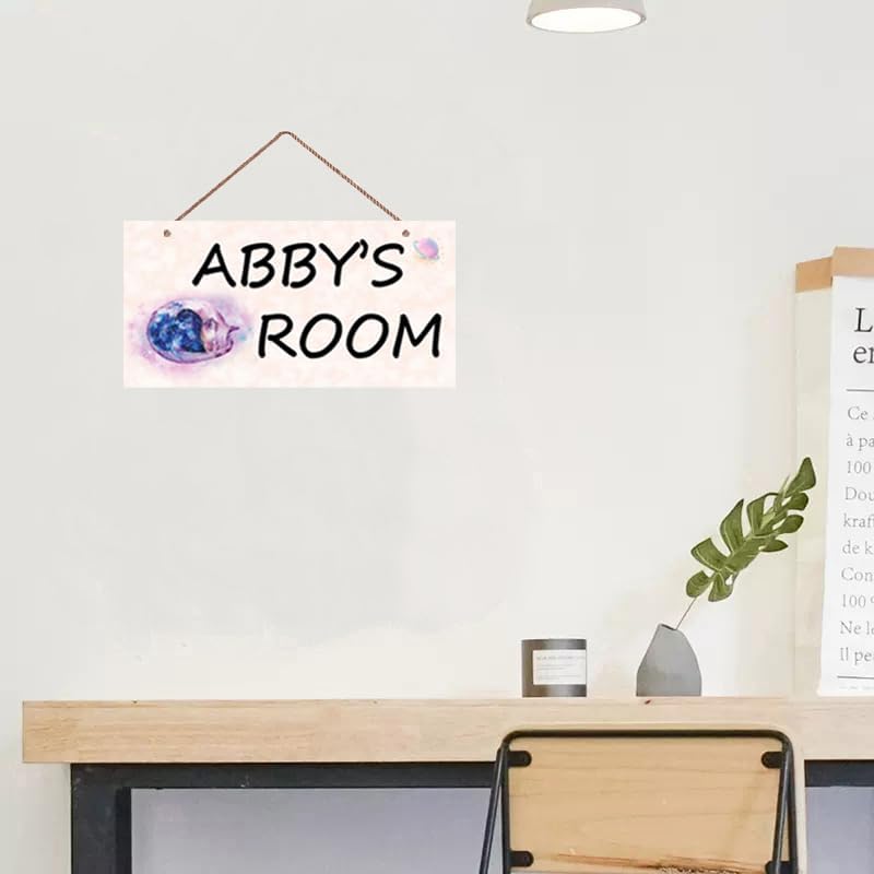 Personalized Signs Cute Cats Sign For Little Man Cave Funny Animals Sign Custom Name Customized Sign for Kids Room Nursery Wall Art Decor For Pet House Kitty Litter Cat house