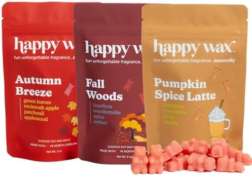 Happy Wax Fall Scented Soy Wax Melts 6oz Variety Pack - Fall Mix