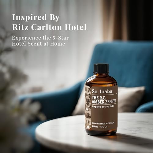SU JUABA Hotel Collection Amber Zephyr Diffuser Oil, Long-Lasting Aroma