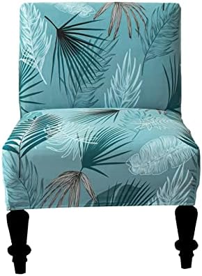 Eco-Ancheng Armless Chair Slipcover Removable Armless Accent Chairs Covers Washable Armless Slipper Chair Slipcover Printed Armless Chair Furniture Protector Covers for Living Dining Room Hotel
