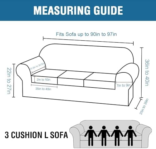 H.VERSAILTEX High Stretch Sofa Slipcover 4 Piece Cover Velvet Furniture Protector Form Fit Thick Velvet Extra Large Sofa Cover for 3 Cushion Couch Width Up to 97 Inch (Large Sofa, Taupe)