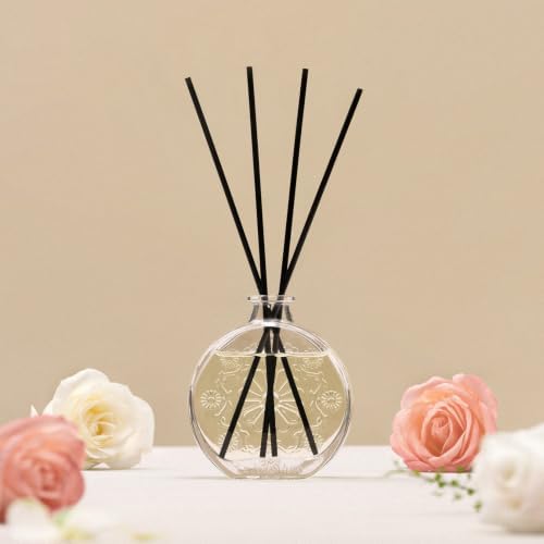 LA JOLIE MUSE Santal Rosé Reed Diffuser, Scented Room Diffuser Set for Home
