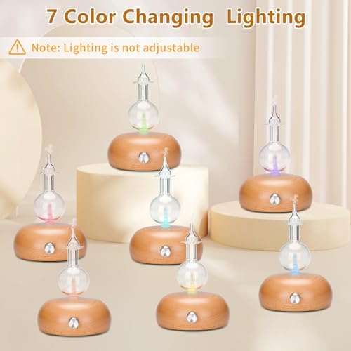 Vintage Aromatherapy Essential Oil Diffuser, Professional 7 Color Pure Aromatherapy Wood Diffuser