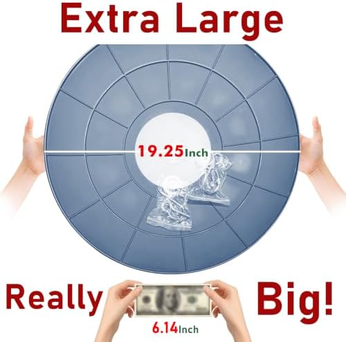 19.25-Inch Extra Large Squirrel Baffle,Hummingbird Feeder Shade Dome Cover, Bird Feeder Rain Guard, Hanging Squirrel Proof for Shepherd's Hook Outdoors (Blue) 2 Pack