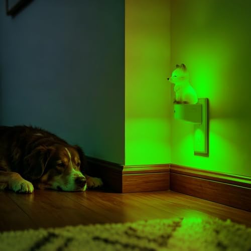 DORESshop Night Light for Kids,White Fox Kids Night Light,Kids Room Decor