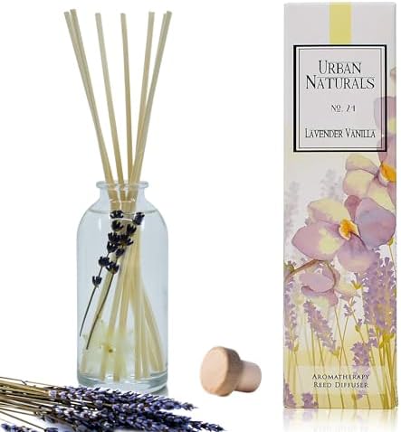 Urban Naturals Reed Diffuser Set, Lavender Vanilla - Bathroom Shelf Décor