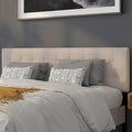 EMMA + OLIVER Beige King Quilted Tufted Headboard