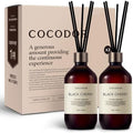 COCODOR Premium Reed Diffuser/Black Cherry /16.9oz /2 Pack/Large Capacity Fragrance Scent Oil Stick Diffuser Set for Bedroom Bathroom Home Décor