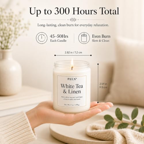 Scented Candles Gift Set, 6 Pack Clean Living Scented Candles