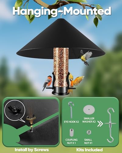 19 Inch Metal Squirrel Baffle for Bird Feeder