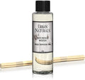 Urban Naturals Patchouli Woods Reed Diffuser Refill Oil with Replacement Sticks Kit | Sandalwood, Patchouli & Ylang Ylang Room Scent. Vegan. Made in the USA