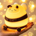 YISUN Bee Silicone LED Night Light, 3 Level Dimmable Kids Room Nursery Lamp