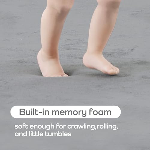 1.3" Thick Baby Play Mat for Floor,79x158 Large Memory Foam Tummy Time Mat