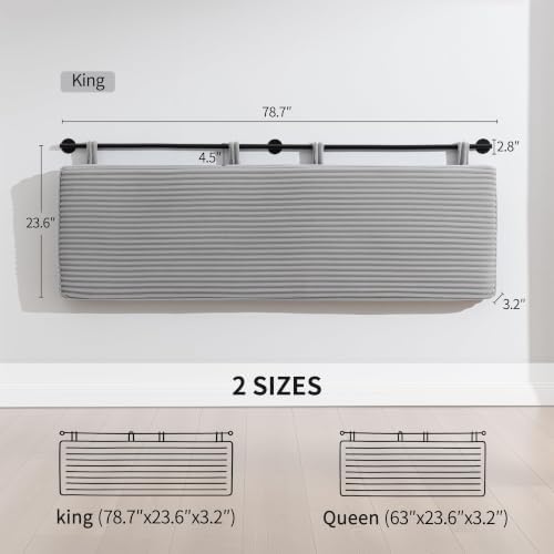 UEV King Headboard Only, Wall Mounted Hanging Upholstered Bed Head Board