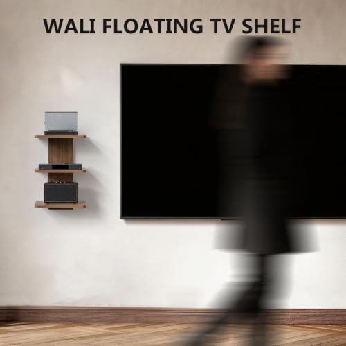 WALI 3 Tier Floating TV Wall Shelf for Projector, DVD Player