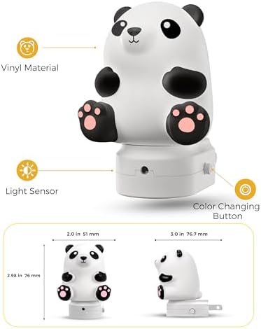 L LOHAS LED Night Light for Kids, 3D Cute Night Light Plug in