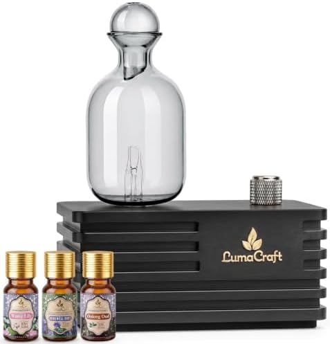 Waterless Essential Oil Diffuser for Home with 3 Oils, 4 Modes
