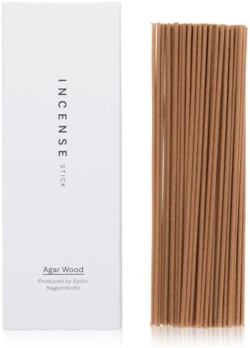 Kyoto Agarwood Incense Sticks - Japanese Temple Aroma, Ideal for Relaxation & Meditation, Approx. 60 Sticks (0.044 Pounds) - Premium Quality Incense for Spiritual & Home Use Nagomikobo