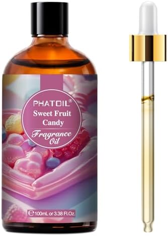PHATOIL 3.38FL.OZ Sweet Fruit Candy Fragrance Oils for Aromatherapy, Essential Oils for Diffusers for Home, Perfect for Diffuser, Yoga, Skin Care, DIY Candle and Soap Making - 100ml