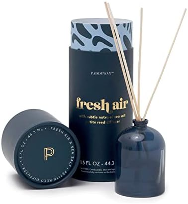 Paddywax Petite Reed Diffuser Set, Fresh Air, Navy, 1.5 oz