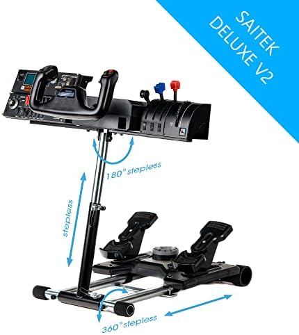 Wheel Stand Pro S Flight Stand Compatible With G Saitek Pro Flight Yoke Support; Deluxe V2; Wheel Stand Only Flight System Not included. Not Compatible w/Honeycomb