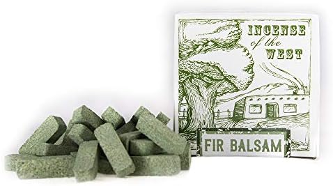 Incienso de Santa Fe - Fir Balsam Natural Wood Incense Bricks Without Holder, 40 Count - Made in the USA