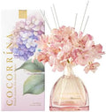 COCORRÍNA Reed Diffuser - 8.5 Oz Cherry Blossom Reed Diffuser with 8 Sticks for Home Bathroom Shelf Decor (Simple Luxe Collection)
